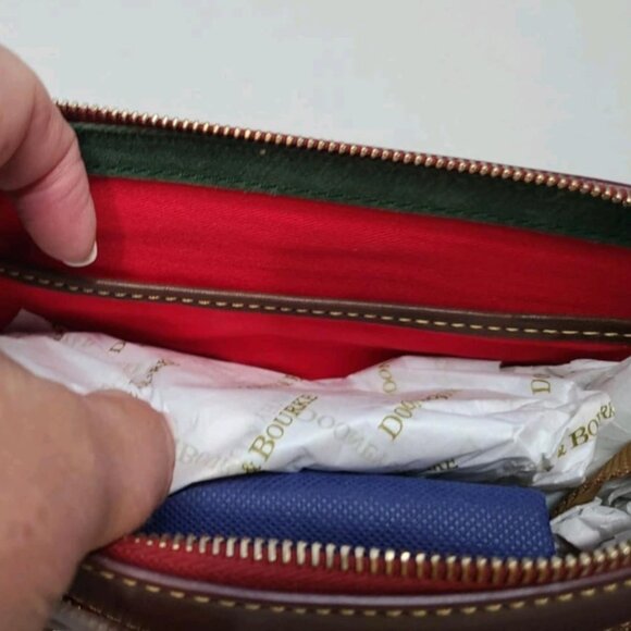 Dooney & Bourke Authentic Medium Pocket Clutch, RARE Chestnut Color, NWT